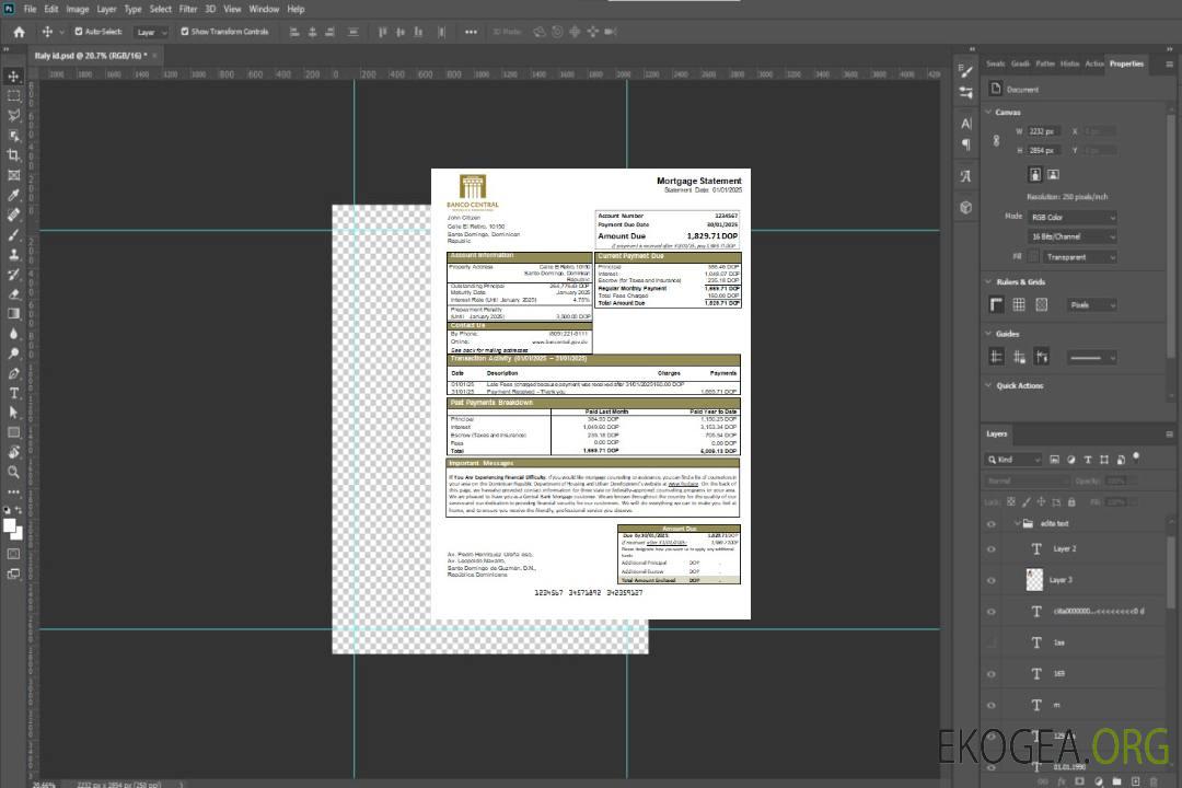République dominicaine Banque centrale banque relevé hypothécaire scr template République dominicaine Banque centrale banque relevé hypothécaire scr template